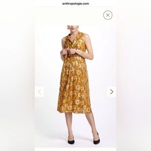 Anthropologie HD in Paris Goldspun Paisley silk blend dress - size 4
